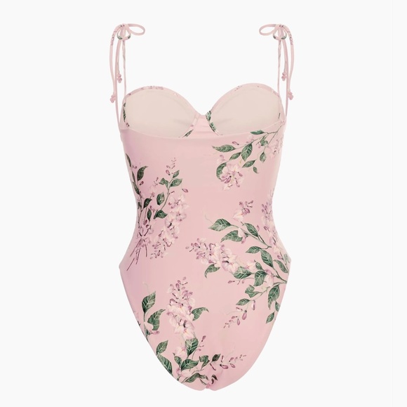 Agua By Agua Bendita Rabano Wisteria One-Piece Ruched Swimsuit - Picture 6 of 16